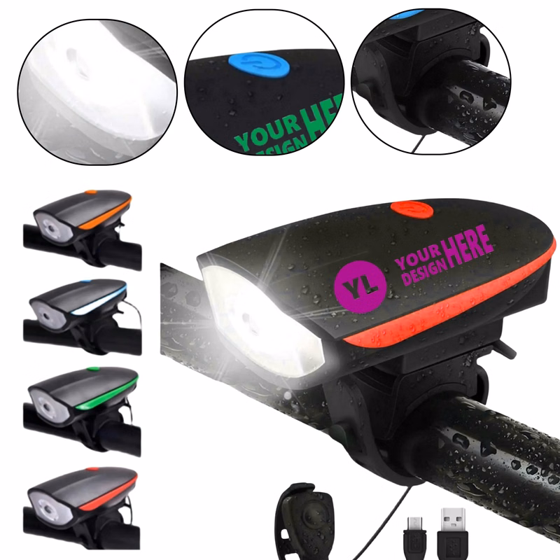 USB Bike Headlight & Horn Bell
