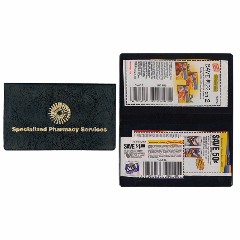 Two Pocket Coupon Case in Executive Vinyl