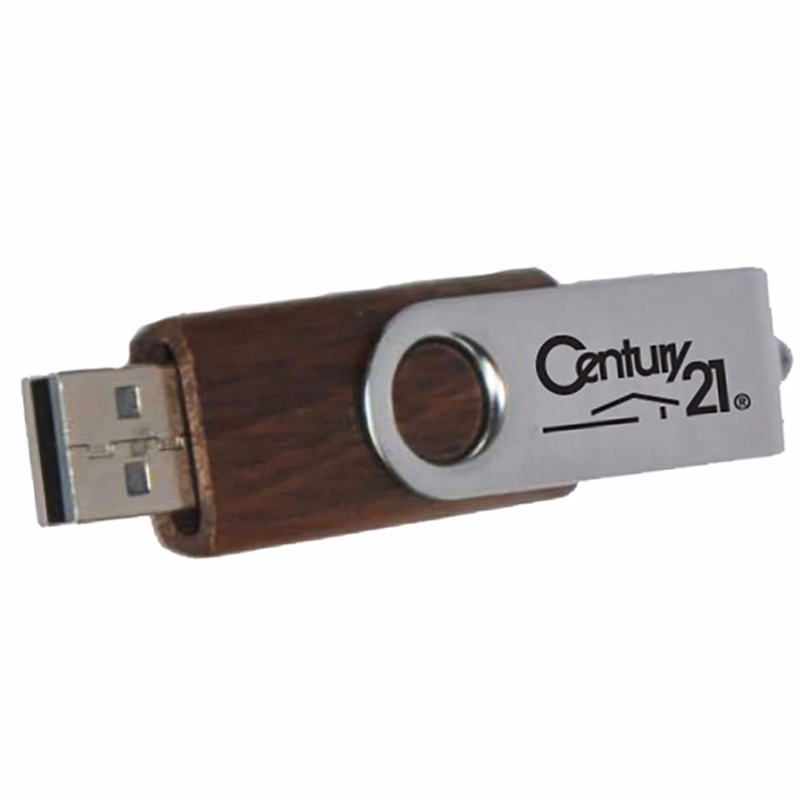 Wood Swivel Usb Drive
