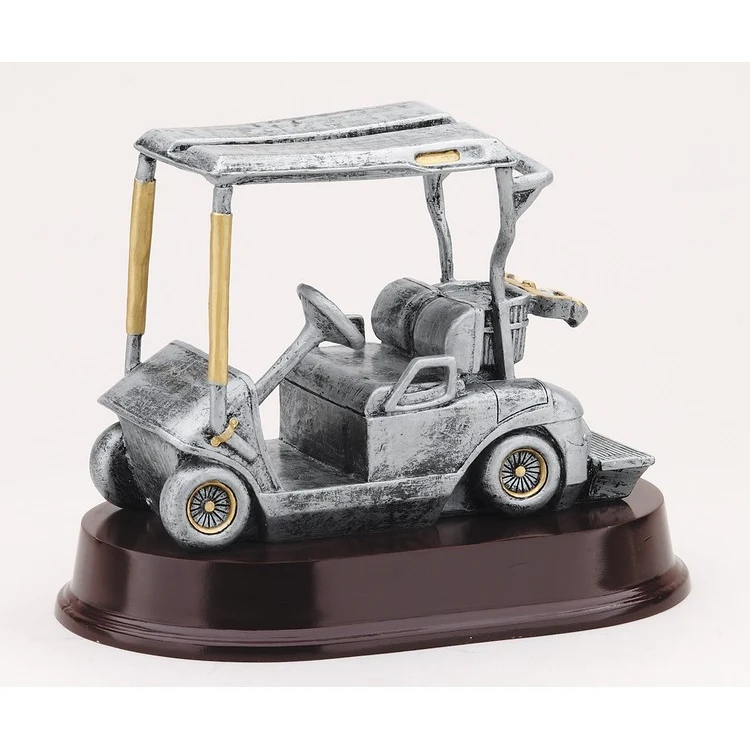 6 1/2" Golf Cart Golf Resin Award 1