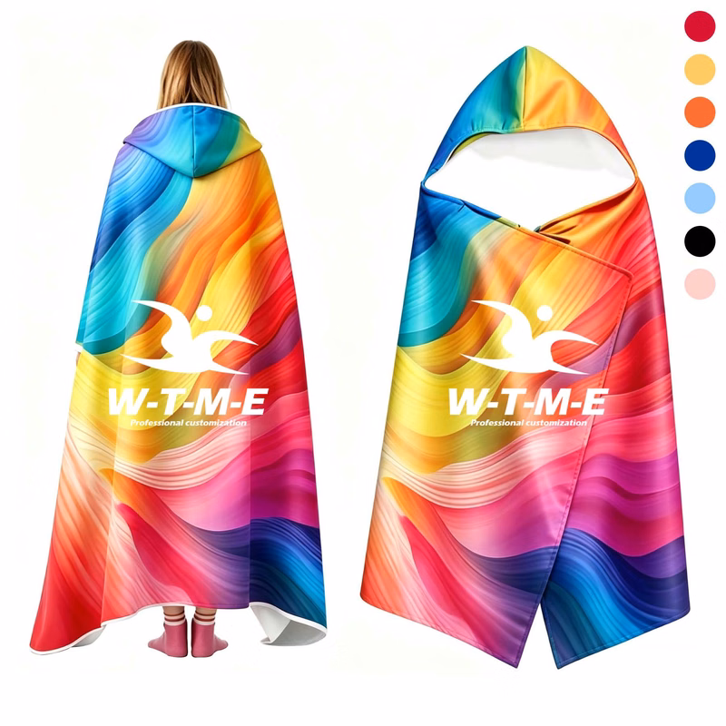 Full Color Printed Sherpa Hooded Blanket