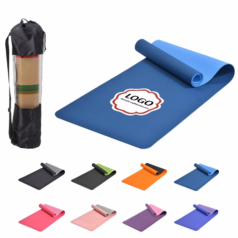 Two-color TPE Yoga Mat With Bag