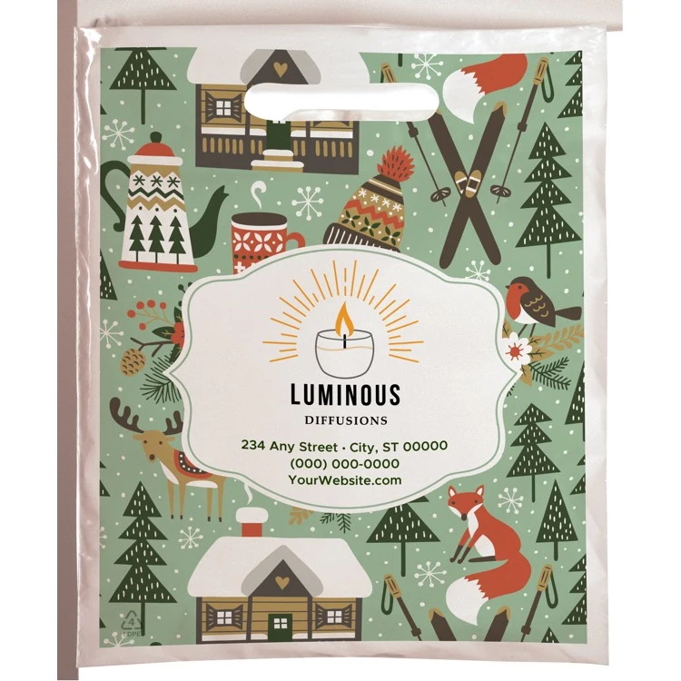 Christmas Scatter Design 4 Plastic Bag (7.5" x 9") 1