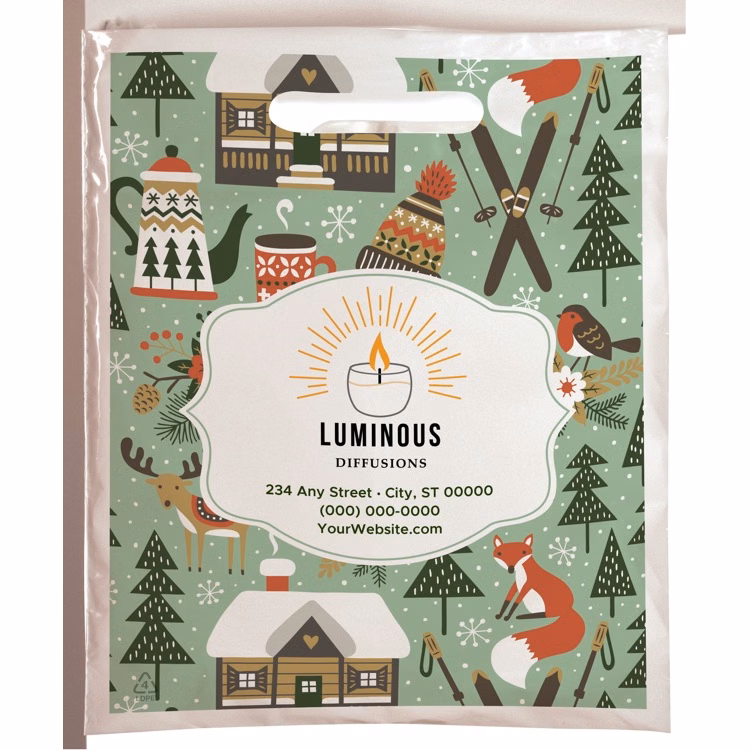 Christmas Scatter Design 4 Plastic Bag (7.5" x 9")