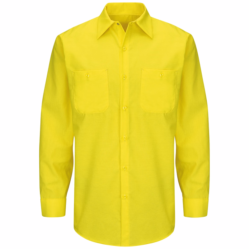Red Kap® Long Sleeve Enhanced Visibility Ripstop Work Shirt