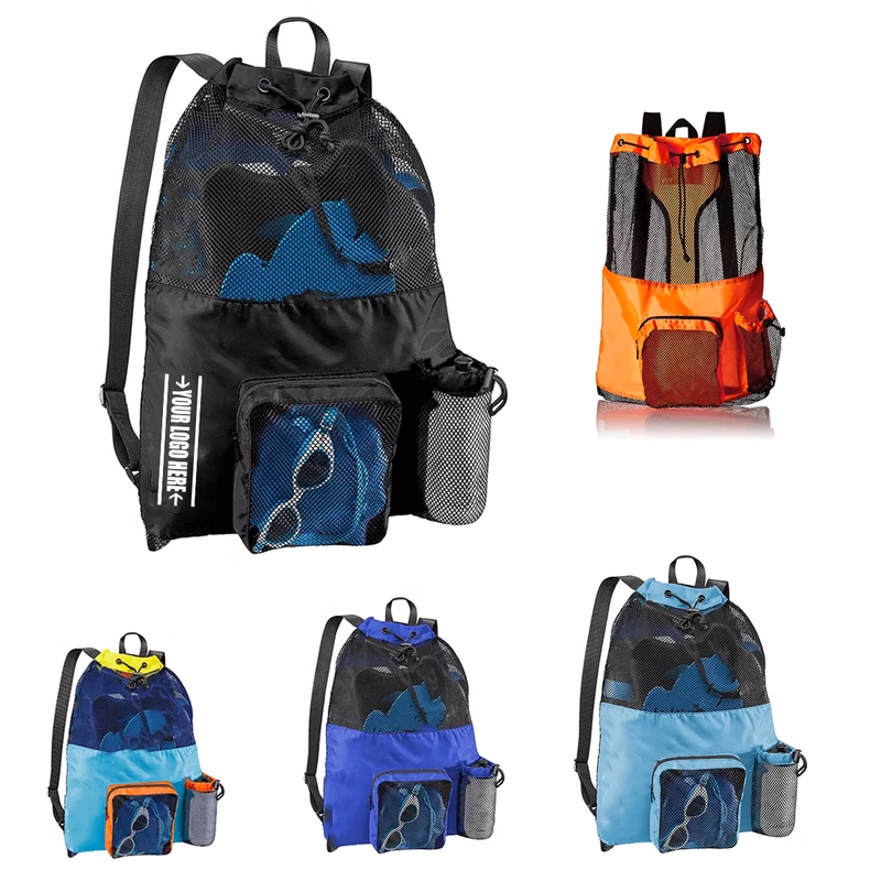 Big Mesh Mummy Backpack for Swim Gym and Workout Gear