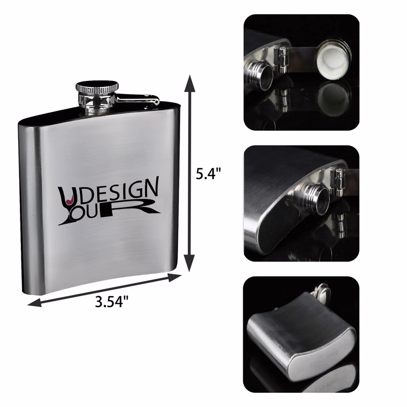 MOQ 20 PCS 8OZ Stainless Steel Hip Flask