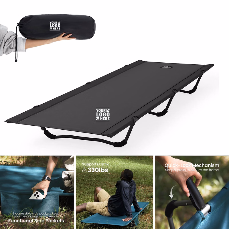 Supports 330lbs A4 Ultralight Outdoor Foldable Backpacking Camping Sleeping Cot