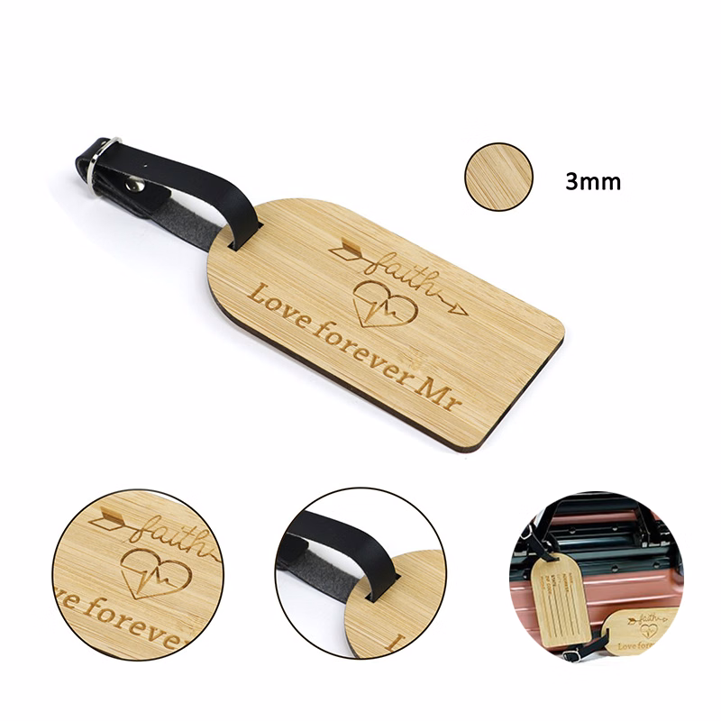 Wooden Travel Tag Luggage Tag Logo