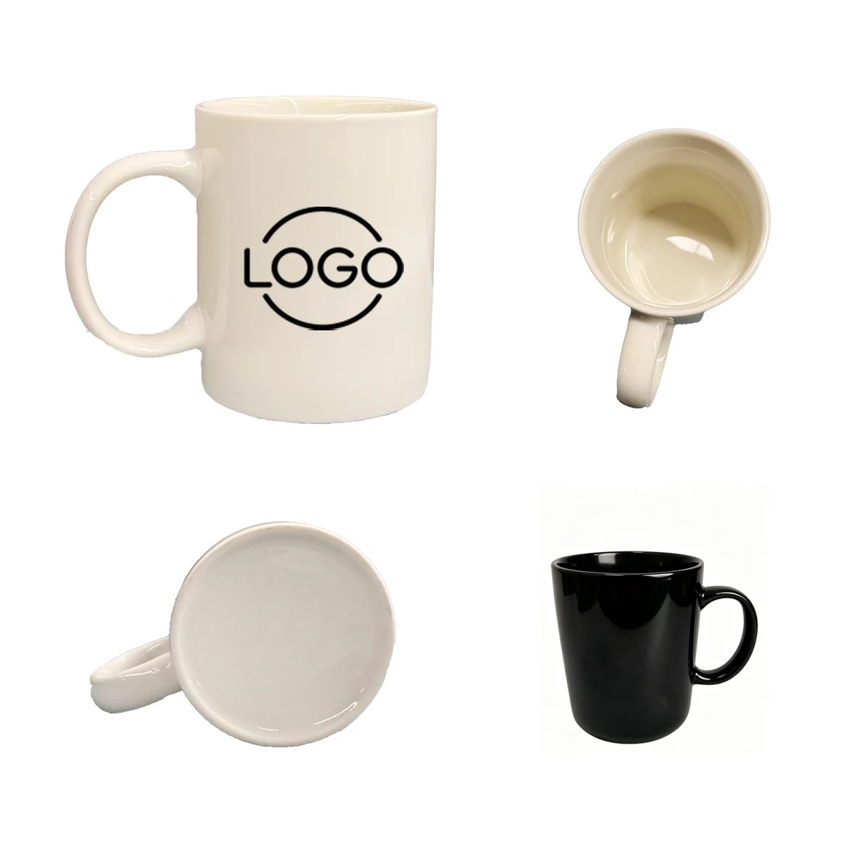 12OZ Off White Ceramic Coffee Mug 1