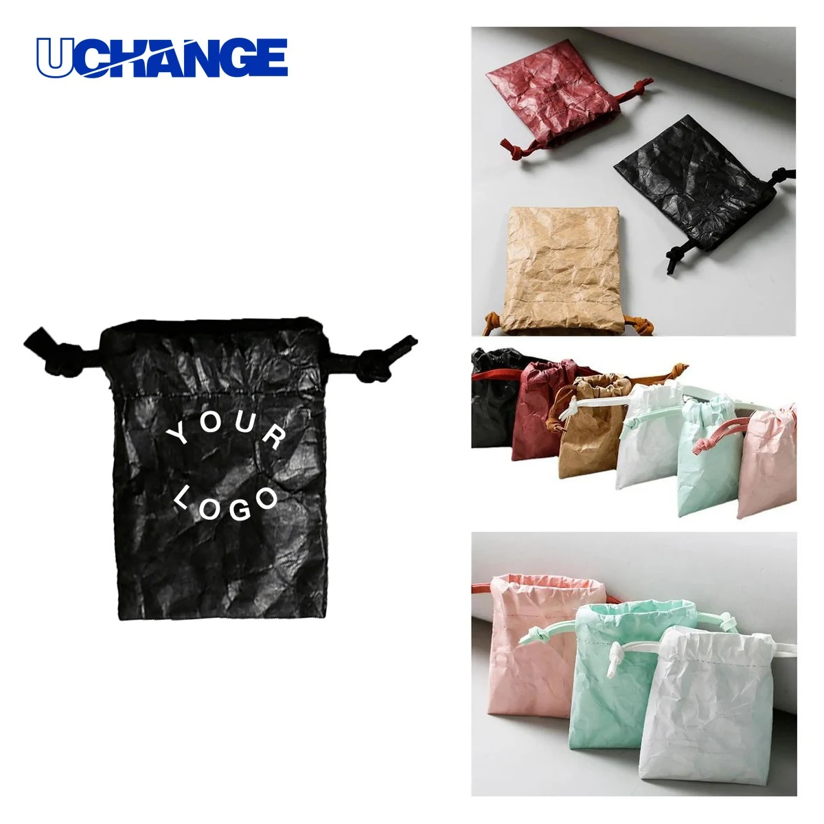Durable Tyvek Drawstring Bag for Accessories Pouch 1