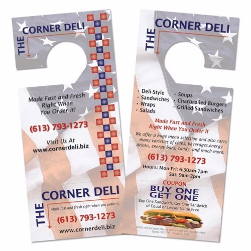 Door Hanger with Perforated Tear Off