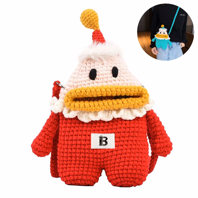 Santa Claus Wool Woven Crossbody Bag