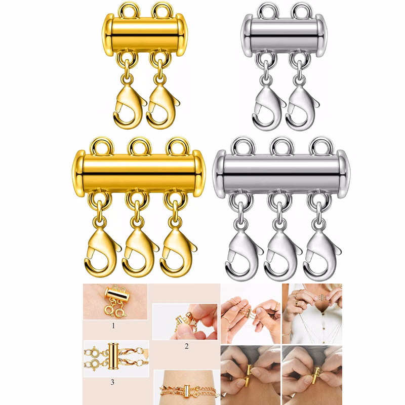 4 Pack Necklace Layering Clasps