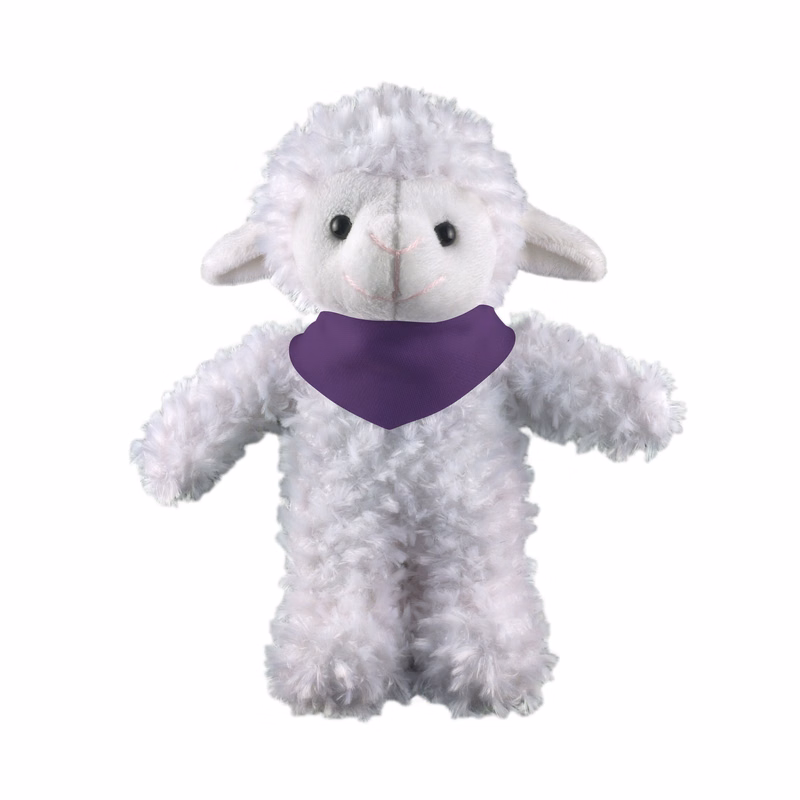 Soft Plush Stuffed Sheep with Bandana