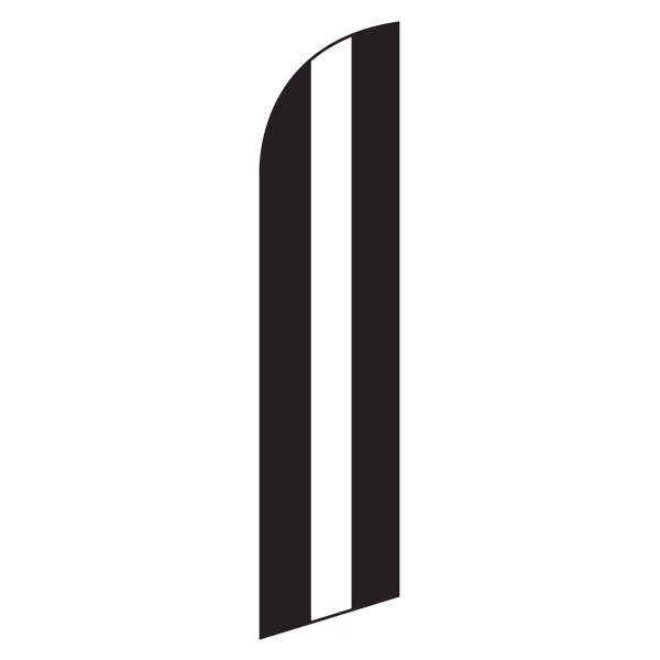 Message Flag - 9.5' x 2' Swooper (3) Vertical Stripes