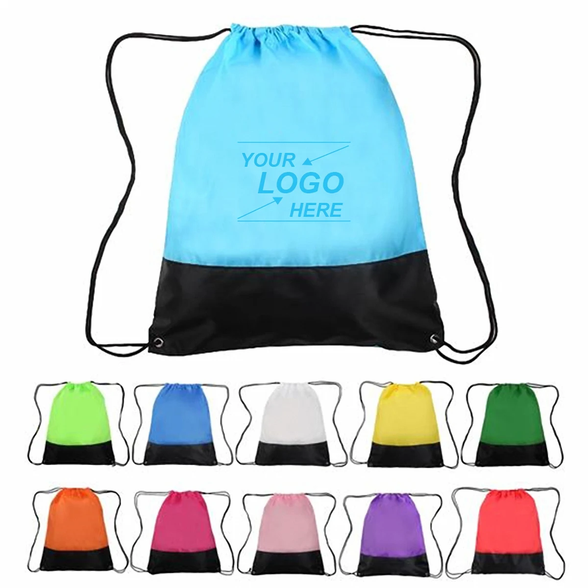 Colorblock Drawstring Backpack 1