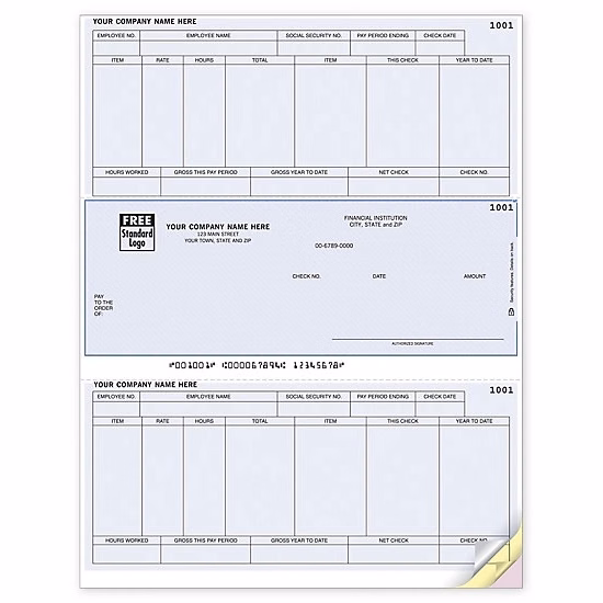 Laser payroll middle check
