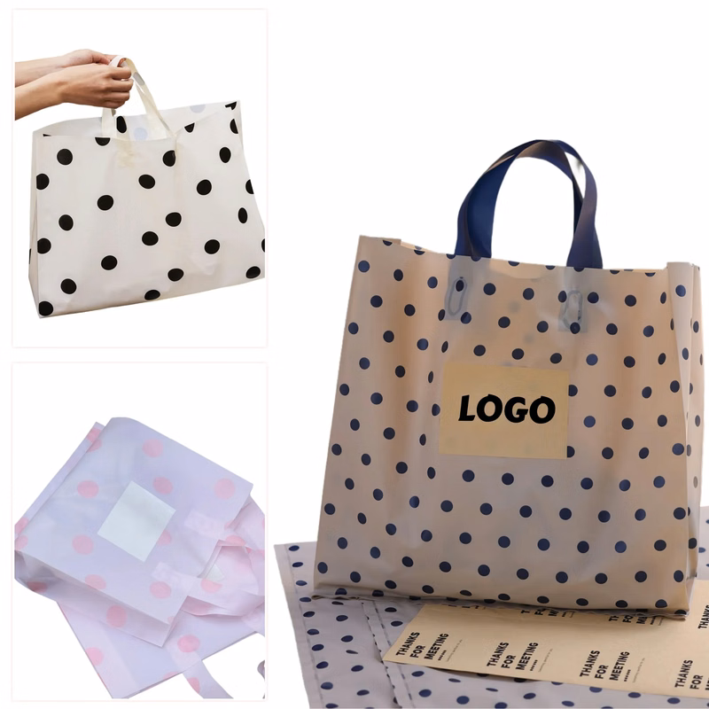 Polka Dot Frosted Bag Gift Clothing Store