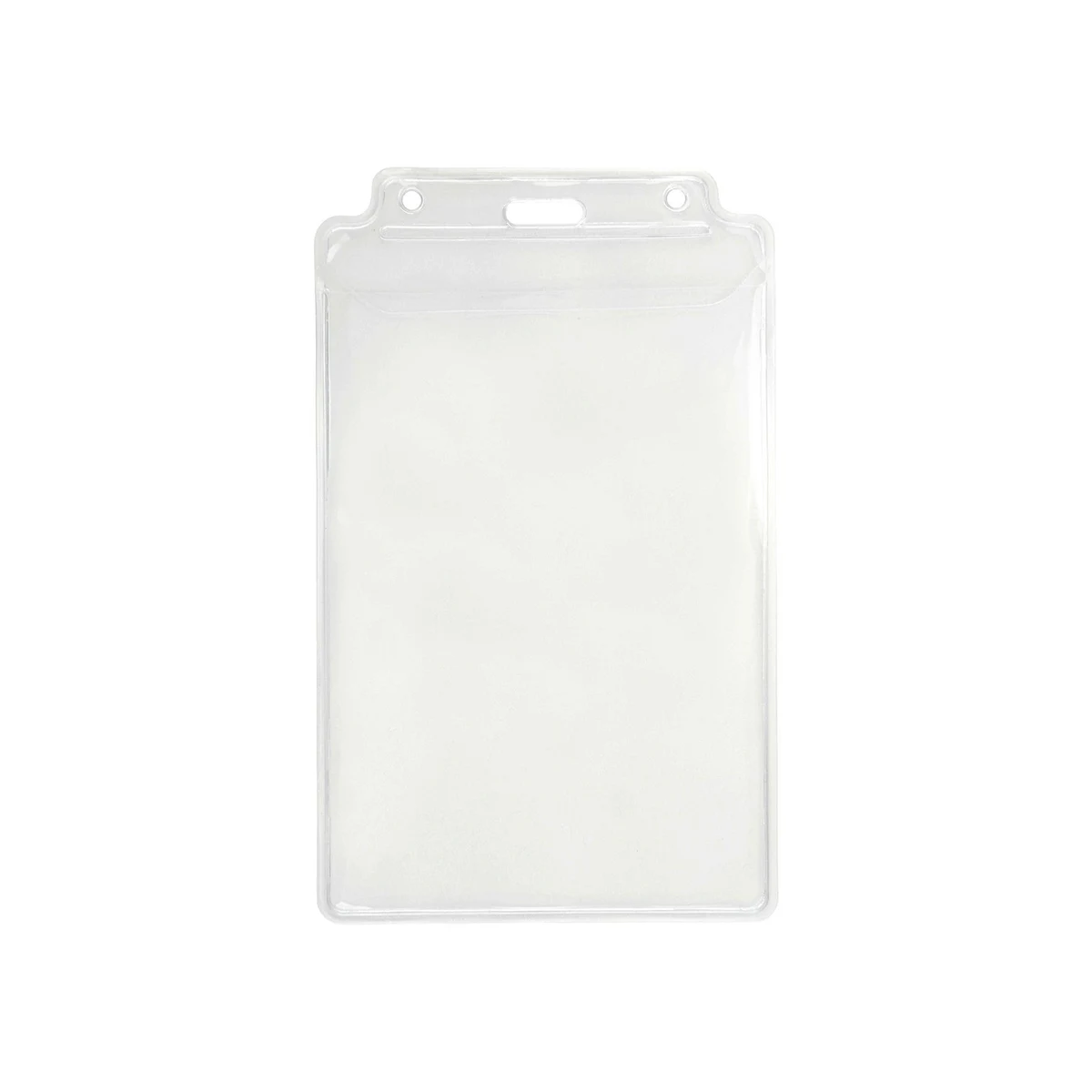 Vertical Top-Load Credential Badge Holder w/ Slot & Chain Holes 1