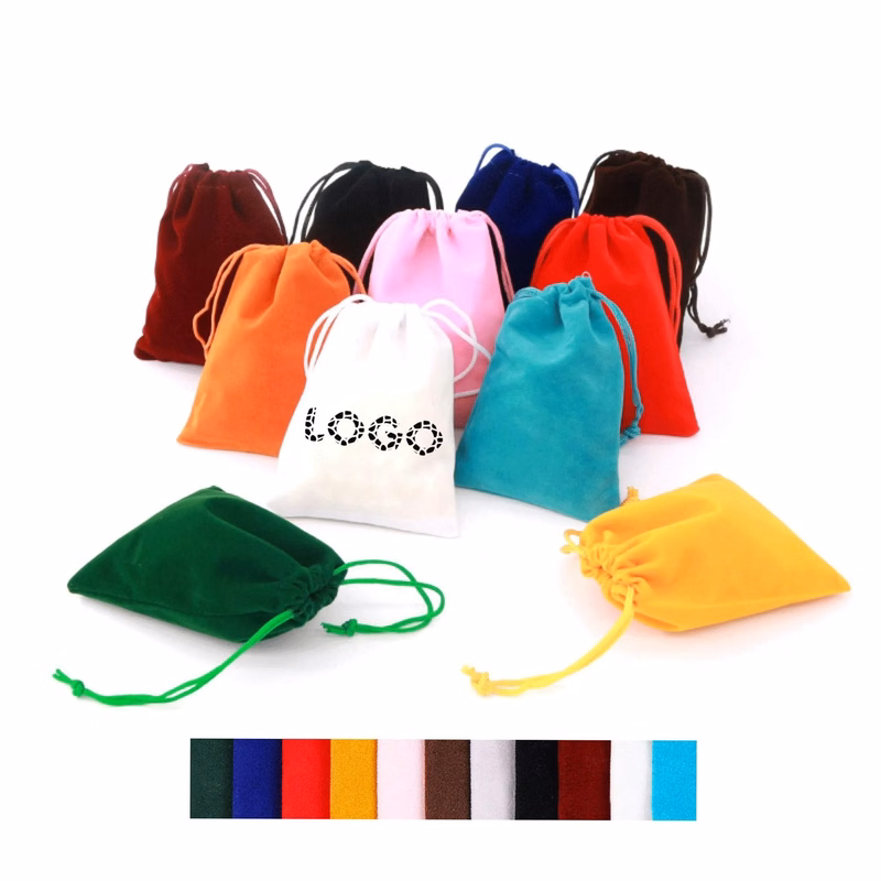 3.25" x 4" Full Color Pile Coating Jewelry Drawstring Bag
