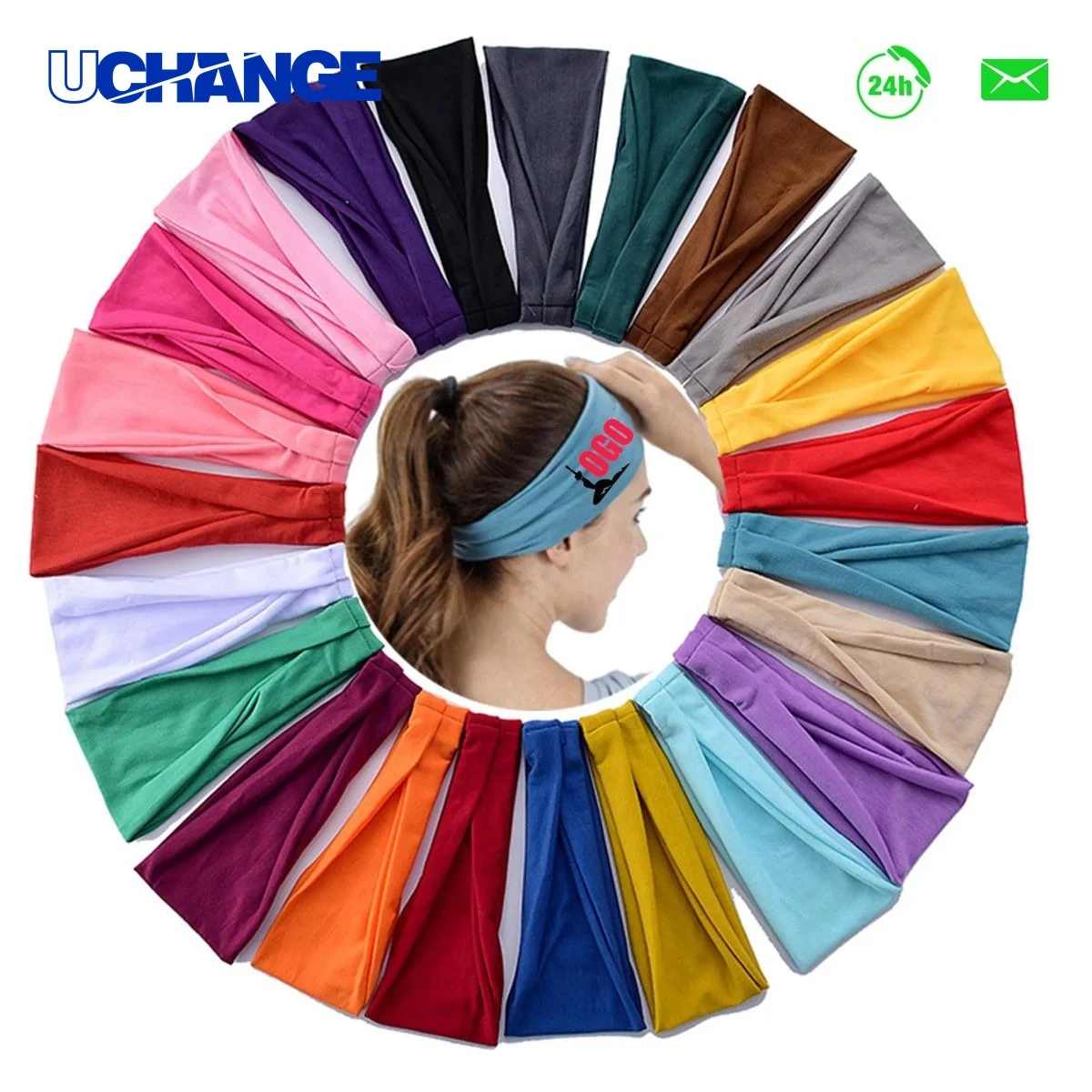 Solid Color Breathable Sports Headband 1