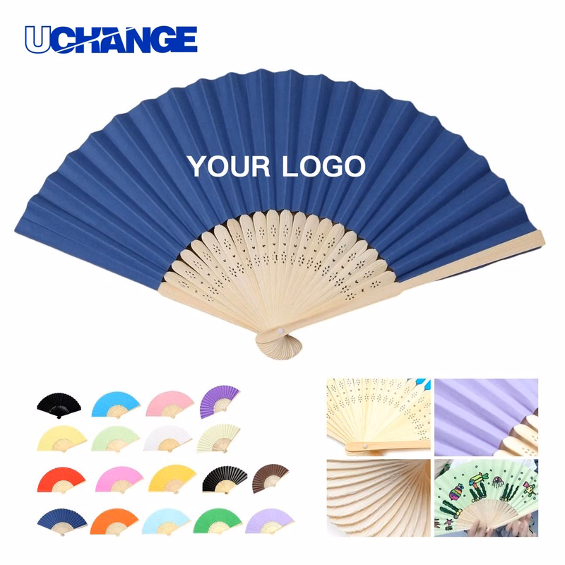 Custom Printed Bamboo Paper Folding Hand Fan