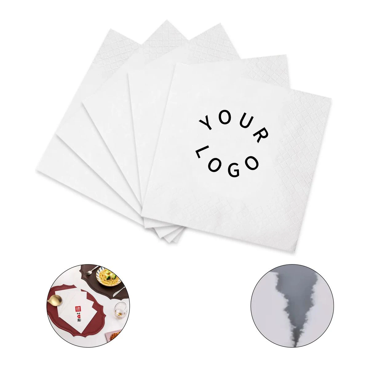 Soft Disposable Napkin with Custom Print Option 1