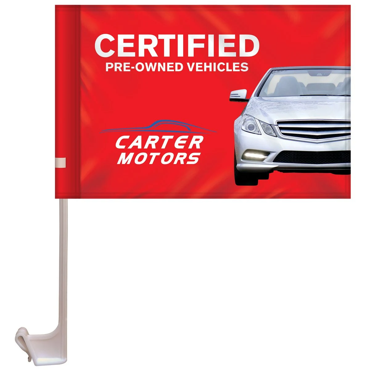 7.5" x 10.5" Stationary Use Single Reverse KP Car Flag 1