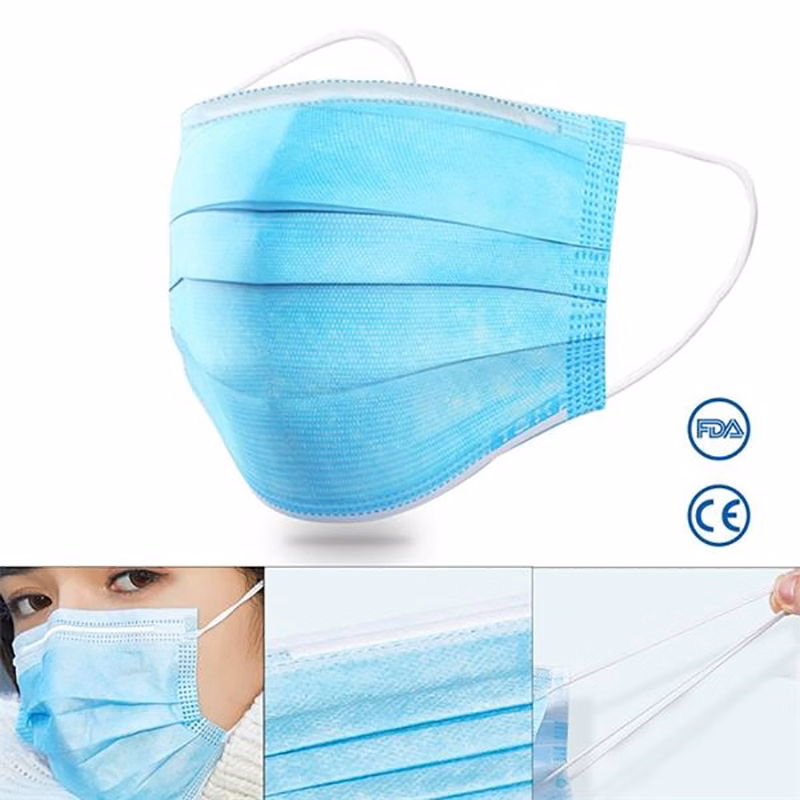 Disposable Personal Protective Face Mask With 3 Layers of protection
