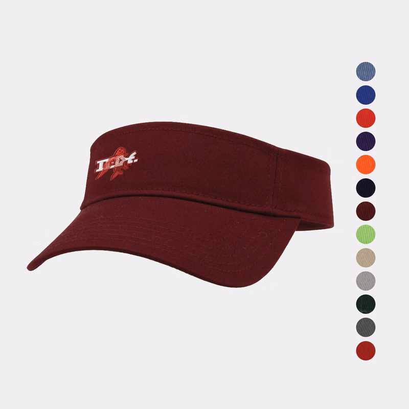 Cotton Twill Adjustable Visor with Velcro Closure