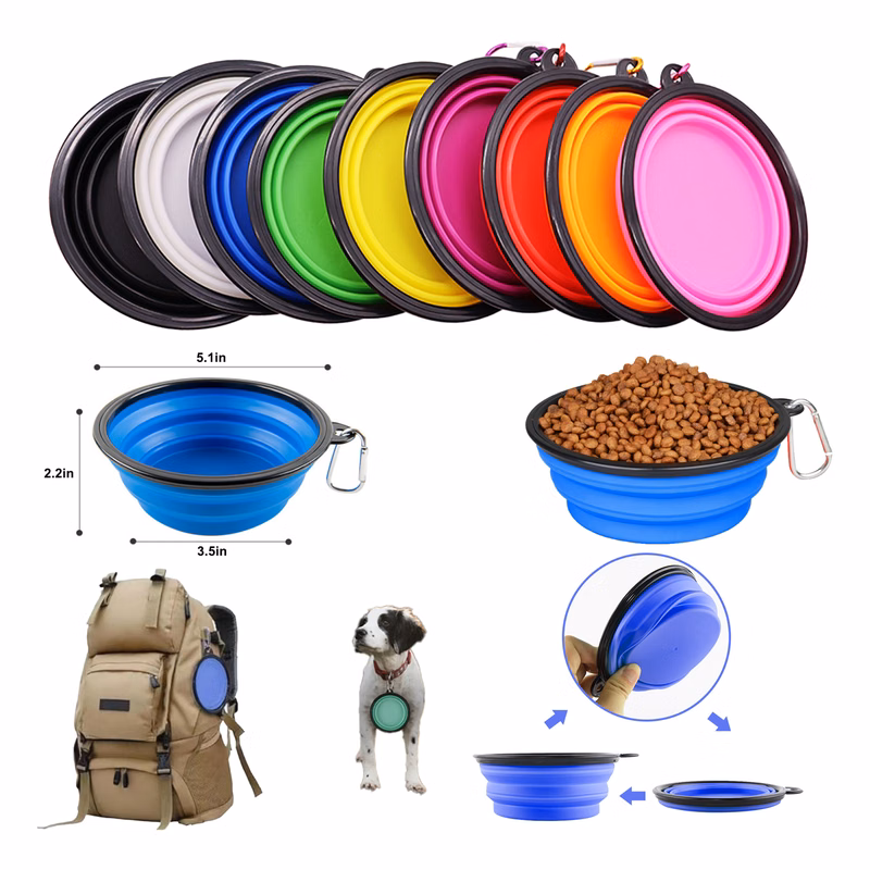 12 OZ Collapsible Pet Bowl With Carabiner