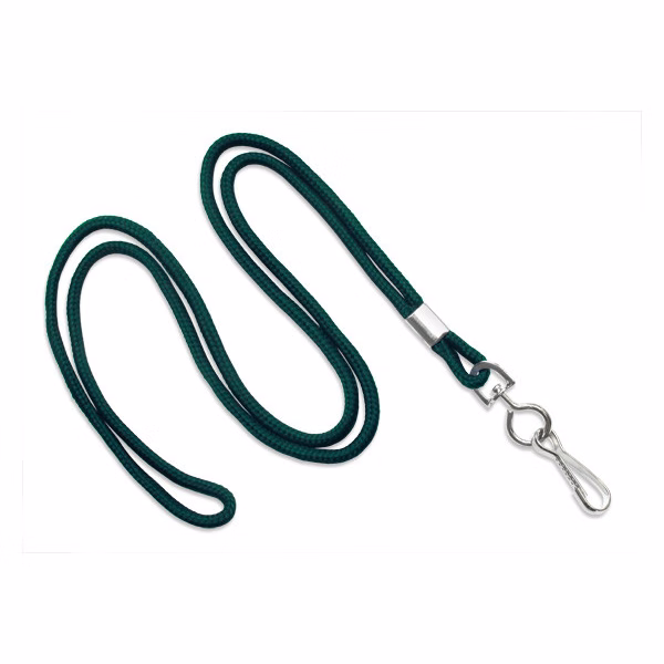 1/8" Blank Lanyard w/Swivel Hook (Forest Green)