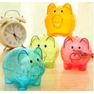 Translucent Piggy Coin Bank