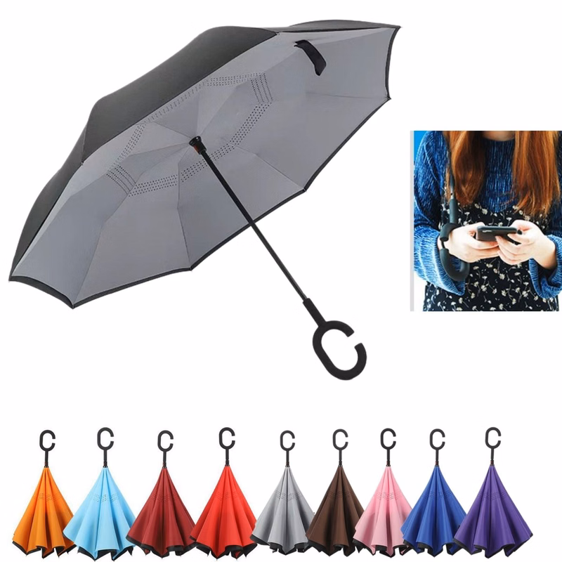 Double Layer Waterproof Folding Reverse Inverted Umbrella