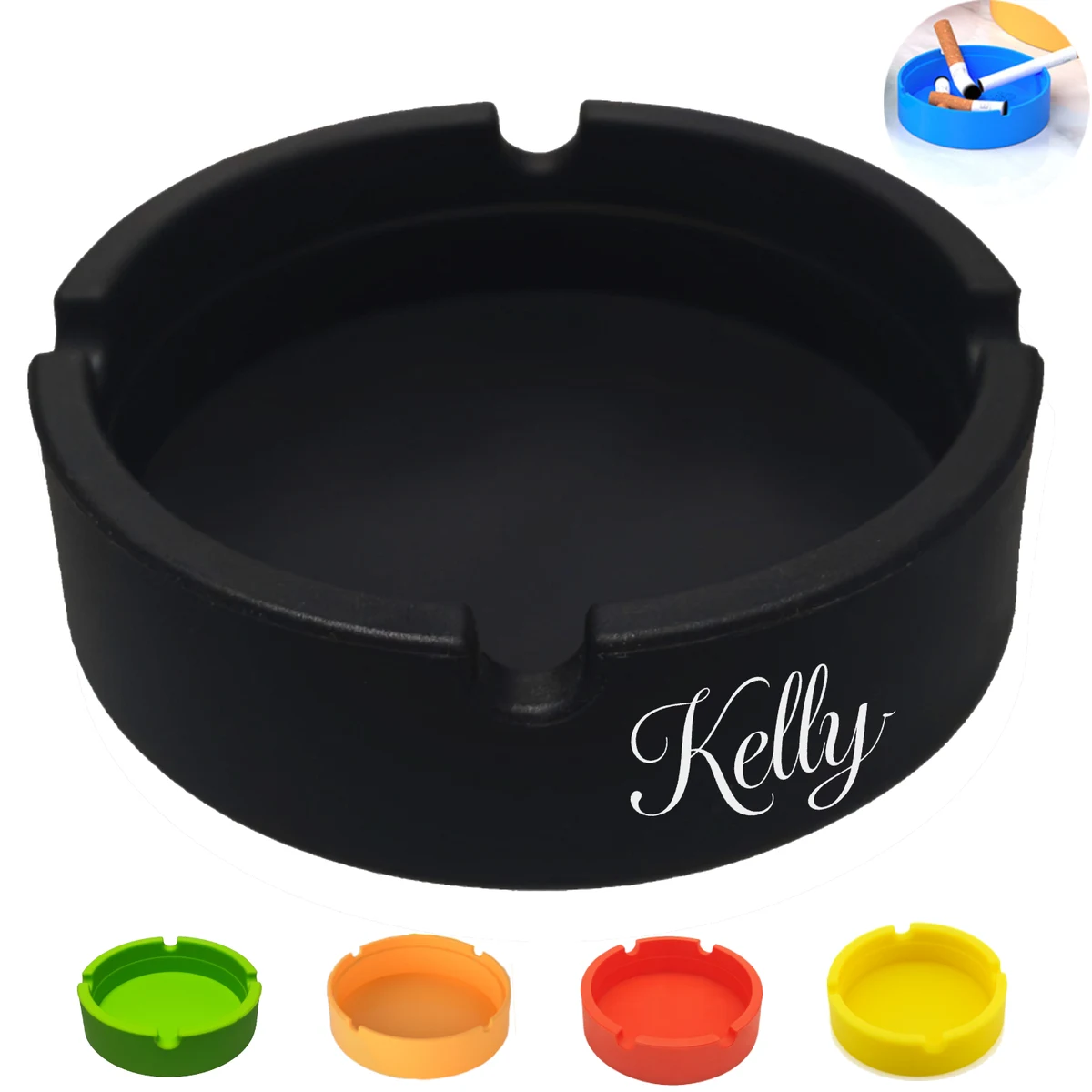 Heat Resistant Round Silicone Ashtray 1
