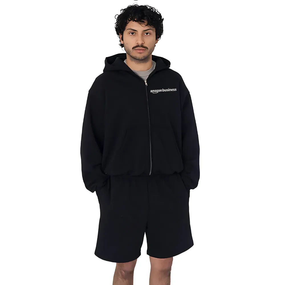 Mid-Weight Crop Zip Hoodie, custom hoodie or sweatshirt with logo imprint 1