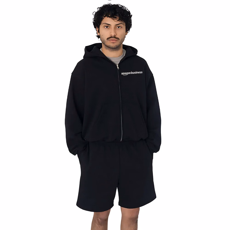 Mid-Weight Crop Zip Hoodie