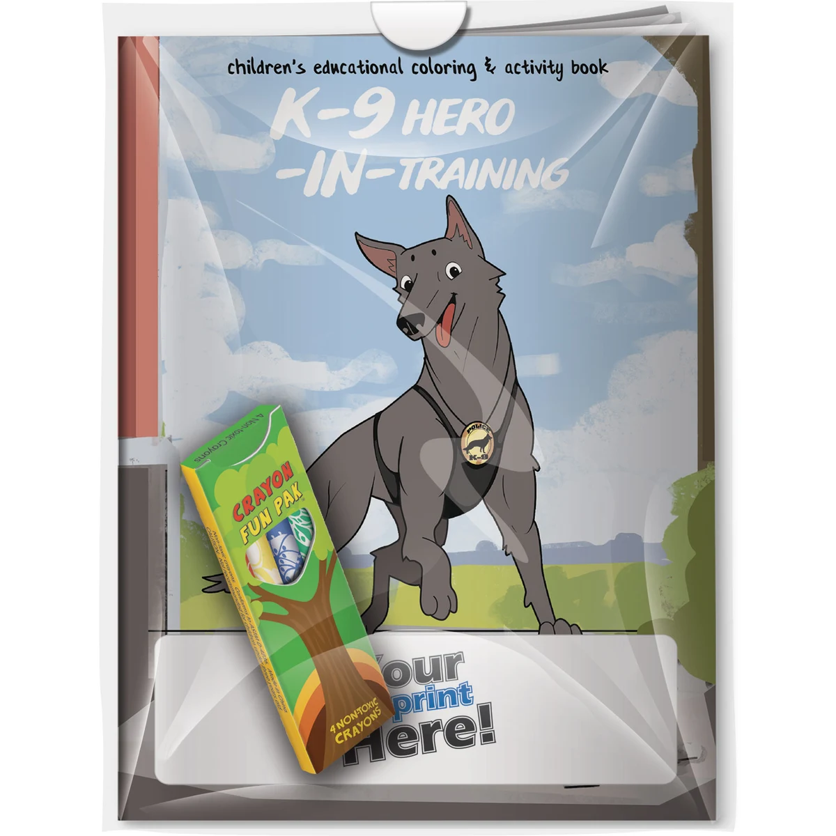 Combo Pack - CB1104 Coloring Book & 4-Pack of Crayons in a Poly Bag 1