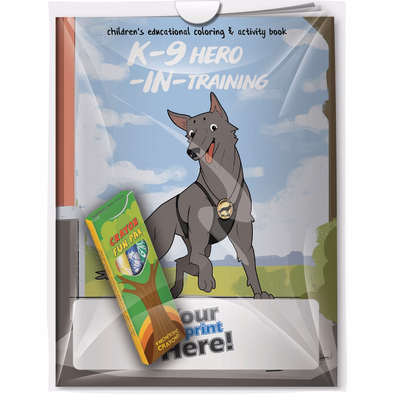 Combo Pack - CB1104 Coloring Book & 4-Pack of Crayons in a Poly Bag