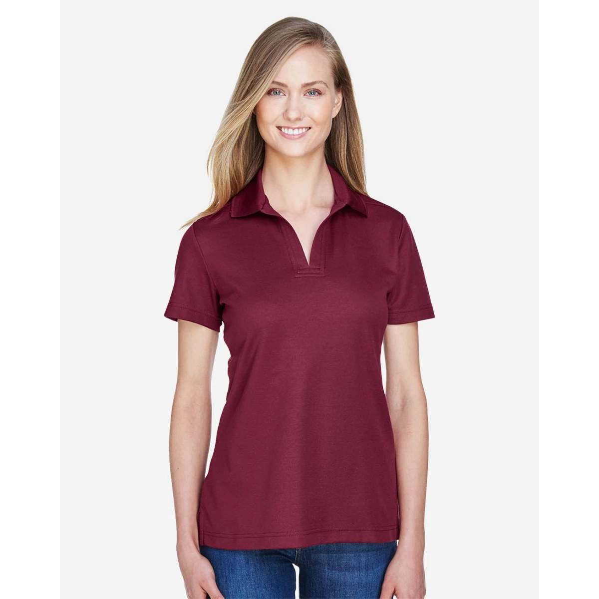 Women's CrownLux Performance® Plaited Polo - DG20W 1