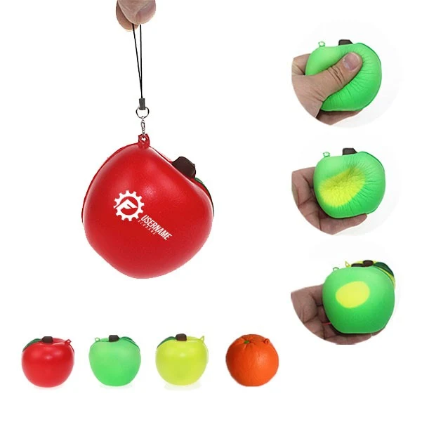 Color Changeable Christmas Eve Apple Stress Relief Ball Pendant 1