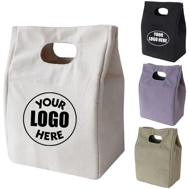 Insulated Canvas Lunch Cooler Bag 1