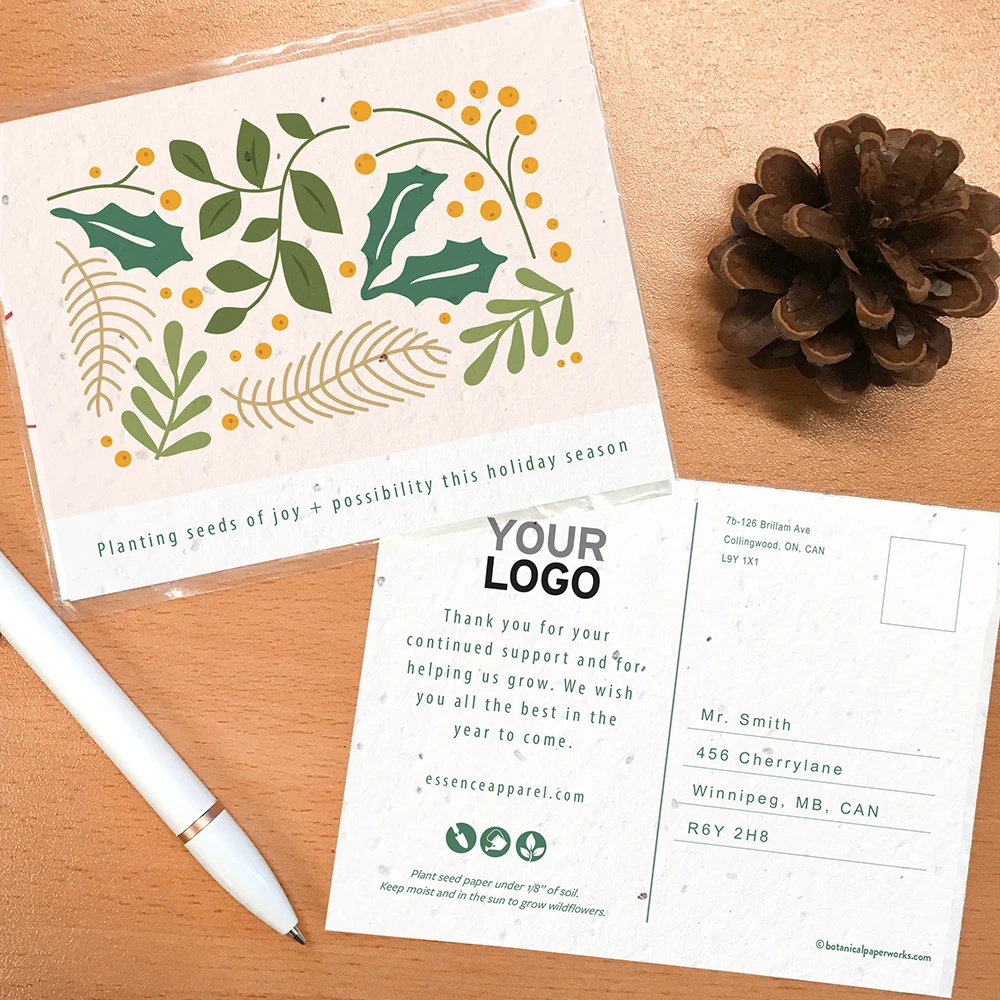 Festive Flora Plantable Holiday Postcards 1