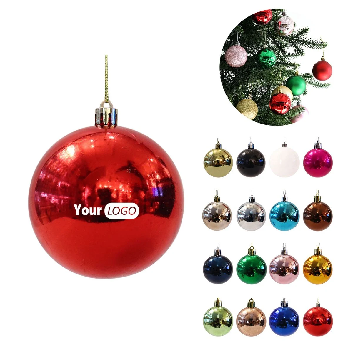 Personalized Shiny Christmas Tree Ornament 1