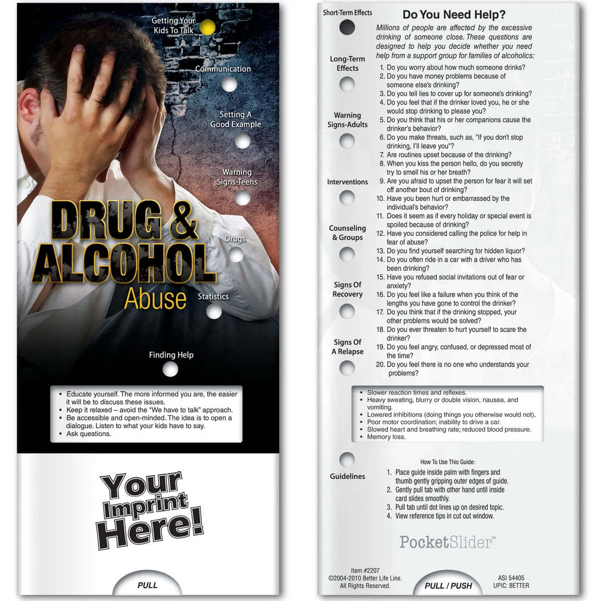Pocket Slider - Drug and Alcohol Abuse 1