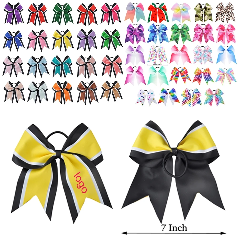 7 inch Large Cheerleader Hair Bows 1
