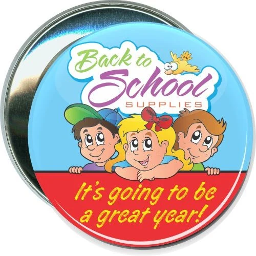 Back to school supplies, School Button 1