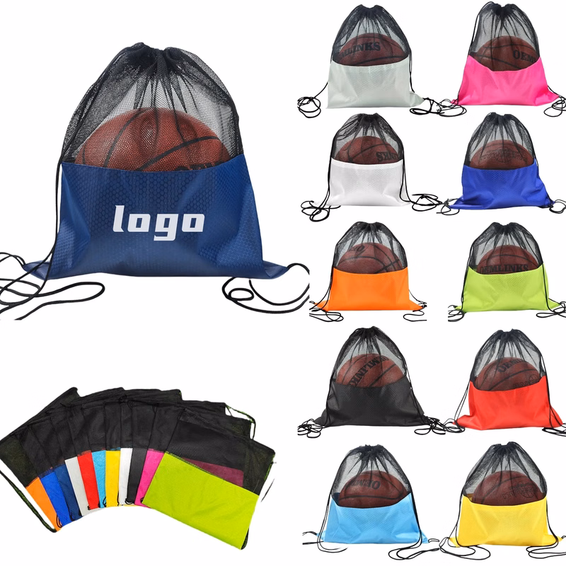 Drawstring Shoulder Bags Hollow-Out Marathon Event