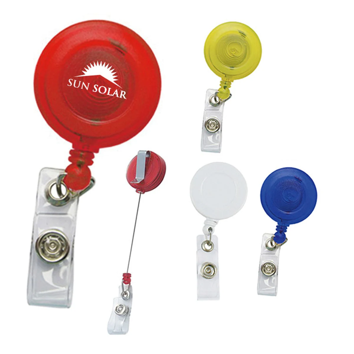 Promotional Retractable Badge Reels. Round Shaped | Trade show Giveaways-Close out 1